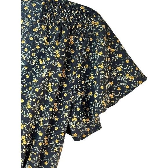 Blu Pepper Spring Summer Flounce V-Neck Gathered Chest Women's Dress Size Small - Picture 3 of 8